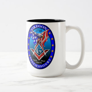 Oregon Freemasonry Black Mug