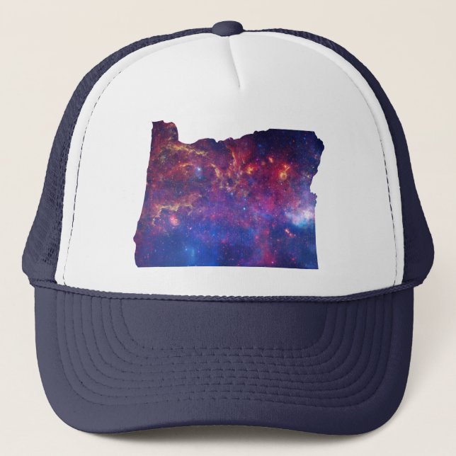 Oregon Galaxy Print Trucker Hat (Front)