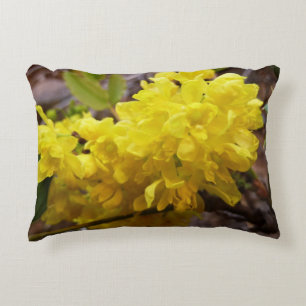 Oregon Grape Flowers Yellow Wildflowers Decorative Cushion