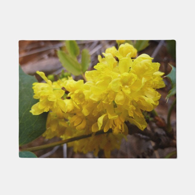 Oregon Grape Flowers Yellow Wildflowers Doormat (Front)