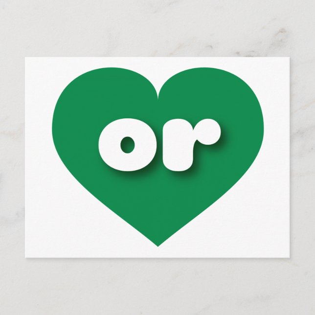 Oregon green heart - I love or Postcard (Front)