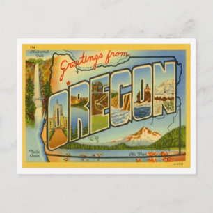 Oregon Greetings From US States Postcard