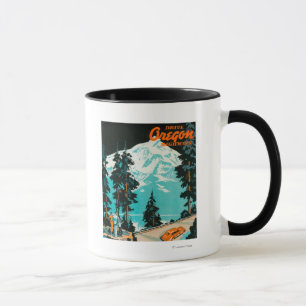 Oregon Highways Advertising Poster Mug