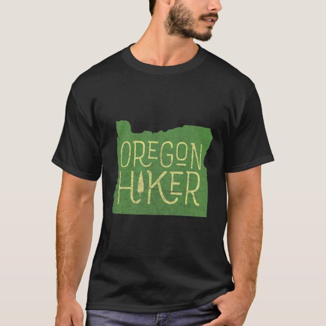 Oregon Hiker Outdoors Clic Retro Hiking Adventure  T-Shirt (Front)