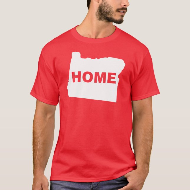 Oregon Home Away From State T-Shirt Tees (Front)