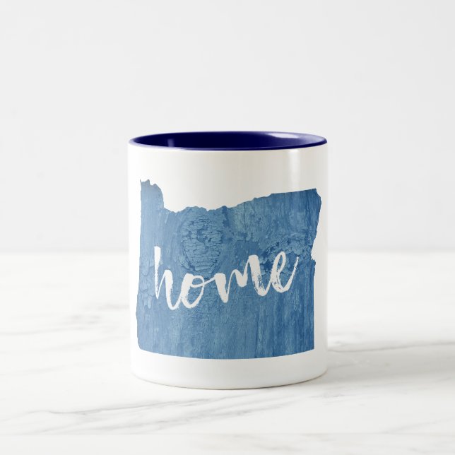 Oregon Home Wood Grain Two-Tone Coffee Mug (Center)