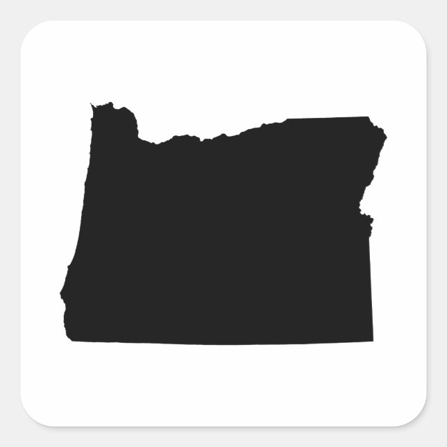 Oregon in Black and White Square Sticker (Front)