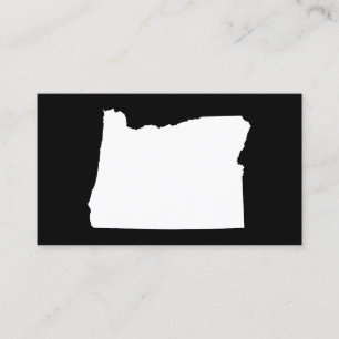 Oregon in White and Black Business Card