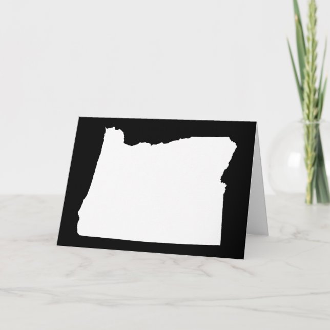 Oregon in White and Black Card (Front)