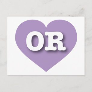 Oregon Lavender Heart - I love OR Postcard