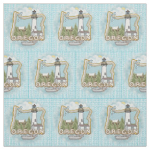 Oregon Lighthouse Fabric