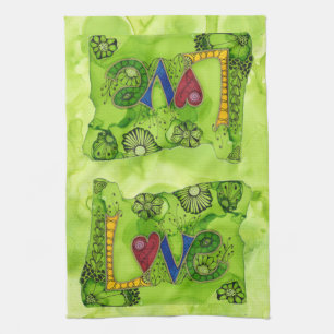 Oregon Love over stove Kitchen Towel