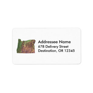 Oregon Map Address Label