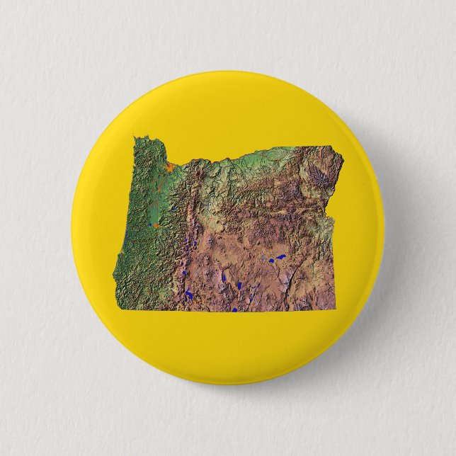 Oregon Map Button (Front)