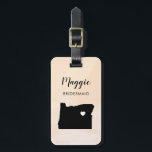 Oregon Map Luggage Tag, Wedding Party Welcome Luggage Tag<br><div class="desc">These state luggage tags make the perfect wedding party gift tags or welcome bag tags. Tie it to your bridesmaid gifts instead of a typical paper gift tag, and they can use it for months and years to come. Tags have a peach apricot watercolor background. To place the heart at...</div>