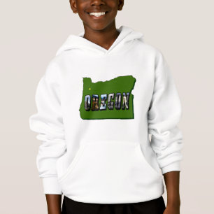 Oregon Map Outline and Picture Text