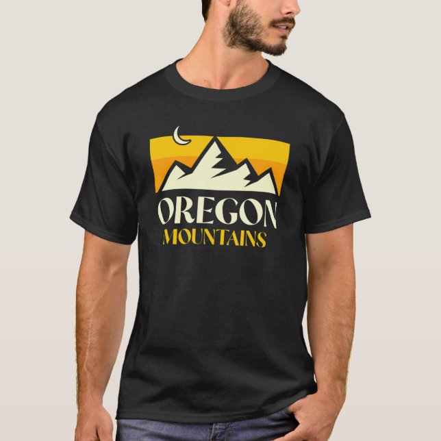 Oregon Mountain Usa State America Travel Oregonian T-Shirt (Front)