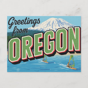 Oregon Mountain Windsurfing Greetings Postcard