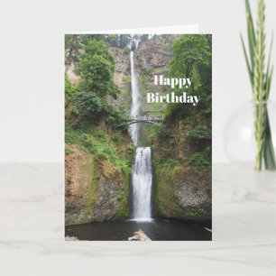 Oregon Multnomah Falls Photo Birthday Card