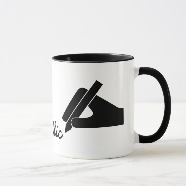 Oregon Notary Public Poised Pen Mug (Right)