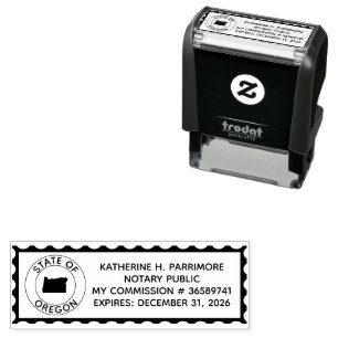 Oregon Notary Public Self Inking Rubber Stamp