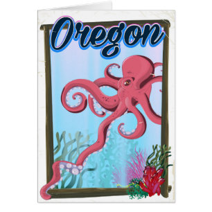 Oregon Octopus travel poster.