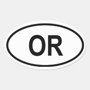 Oregon "OR" Oval Sticker