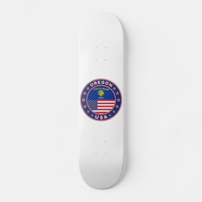 Oregon, Oregon sticker, phone case, tote bag Skateboard (Front)
