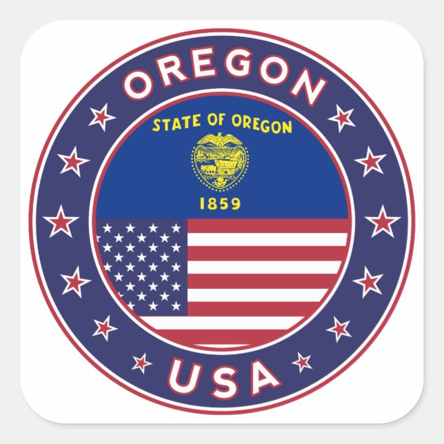 Oregon, Oregon sticker, phone case, tote bag Square Sticker (Front)