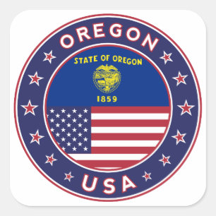 Oregon, Oregon sticker, phone case, tote bag Square Sticker