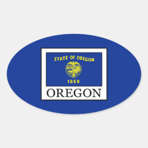 Oregon Oval Sticker