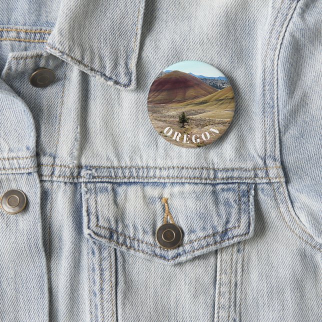 Oregon Painted Hills Landscape 6 Cm Round Badge (In Situ)