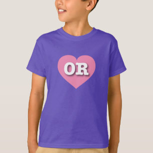 Oregon Pink Heart - I love OR T-Shirt