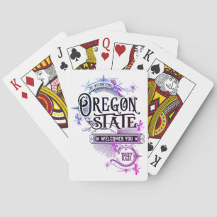 Oregon Playing Cards Vintage Illustration
