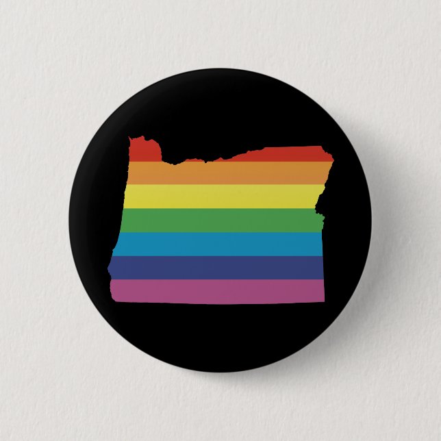 oregon pride. 6 cm round badge (Front)