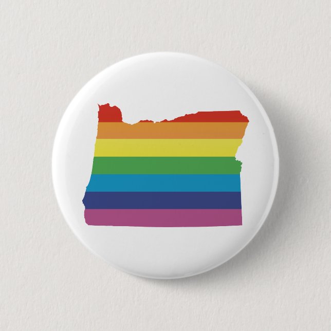 oregon pride. 6 cm round badge (Front)
