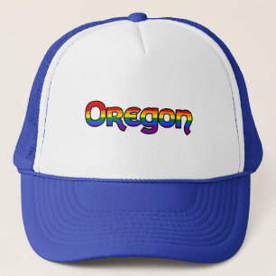 Oregon Rainbow text Hat