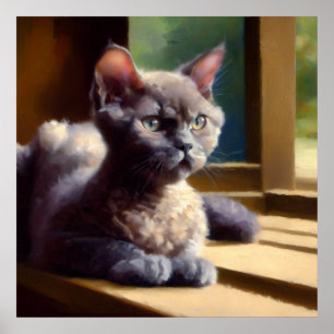 Oregon Rex Cat  Poster
