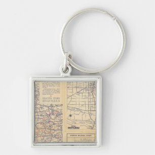 Oregon road map key ring