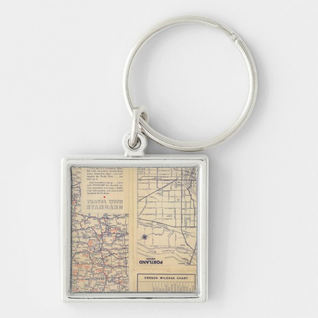Oregon road map key ring (Front)