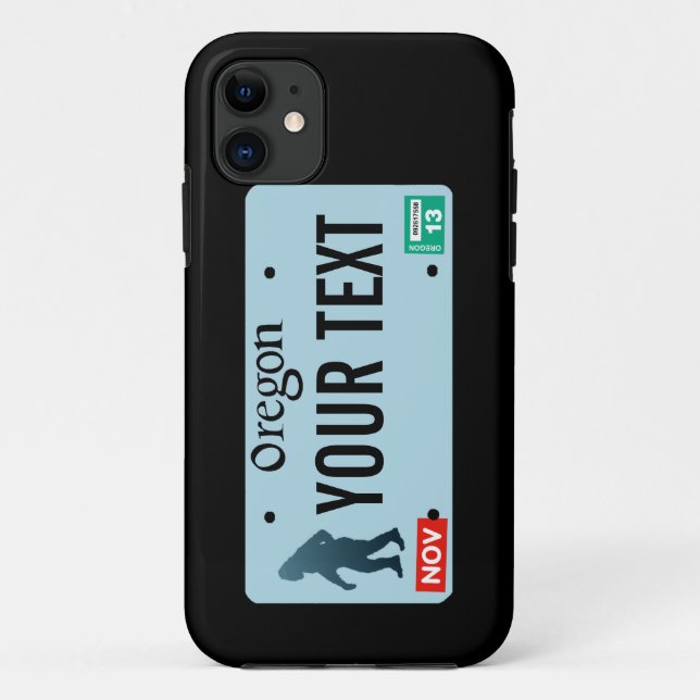 Oregon Sasquatch License Plate Case-Mate iPhone Case (Back)