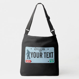 Oregon Sasquatch License Plate Crossbody Bag