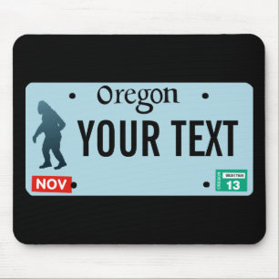 Oregon Sasquatch License Plate Mouse Mat