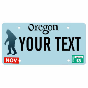 Oregon Sasquatch License Plate Photo Sculpture Magnet