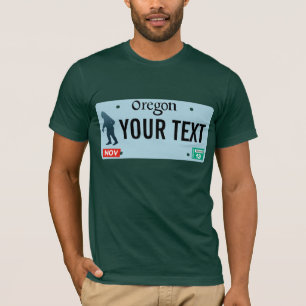 Oregon Sasquatch License Plate T-Shirt