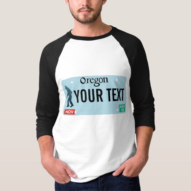 Oregon Sasquatch License Plate T-Shirt (Front)