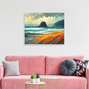 Oregon Seascape Coastal Dreamscape Abstract Canvas Print