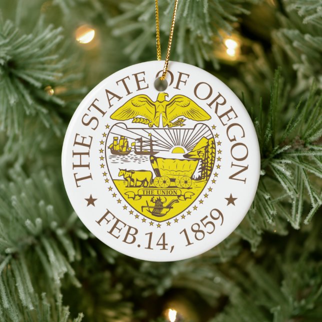 Oregon sign ceramic tree decoration (Tree)