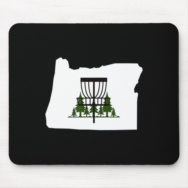 Oregon Silhouette Disc Golf  Mouse Mat (Front)