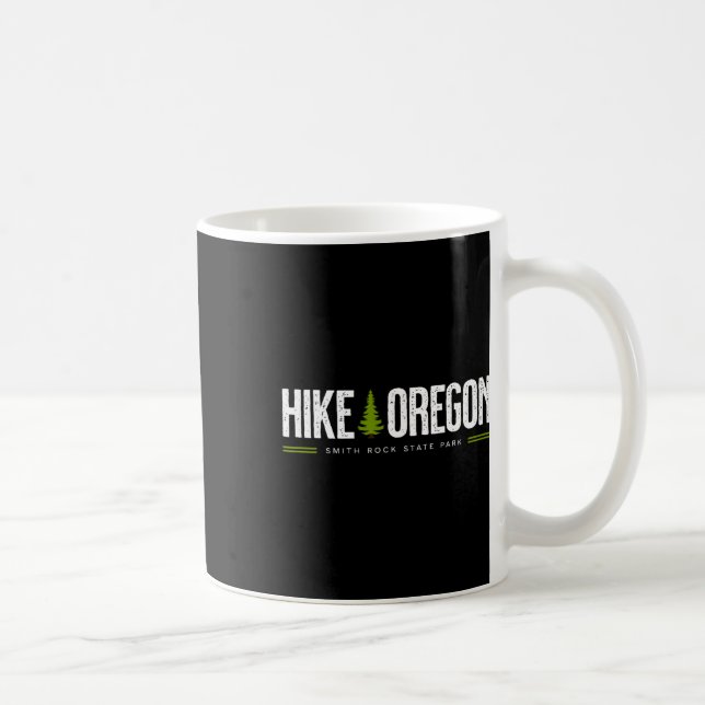 Oregon Smith Rock State Park Hike Tree Retro Graph Coffee Mug (Right)